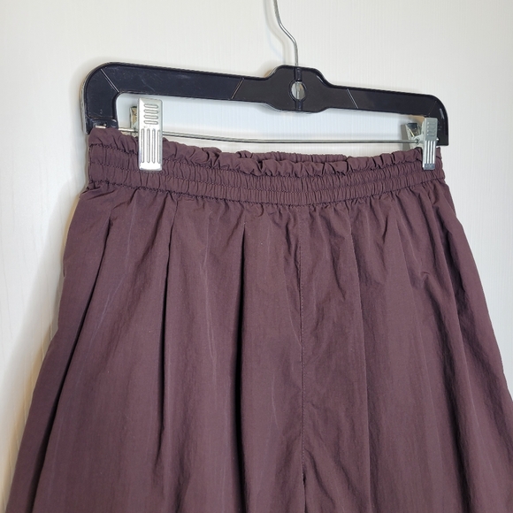 Uniqlo Nylon Culottes M Brown Wide Leg - Picture 5 of 6